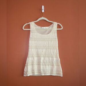 NEW Max Studio Ruffle Lace Hip Tank Womens Size XS